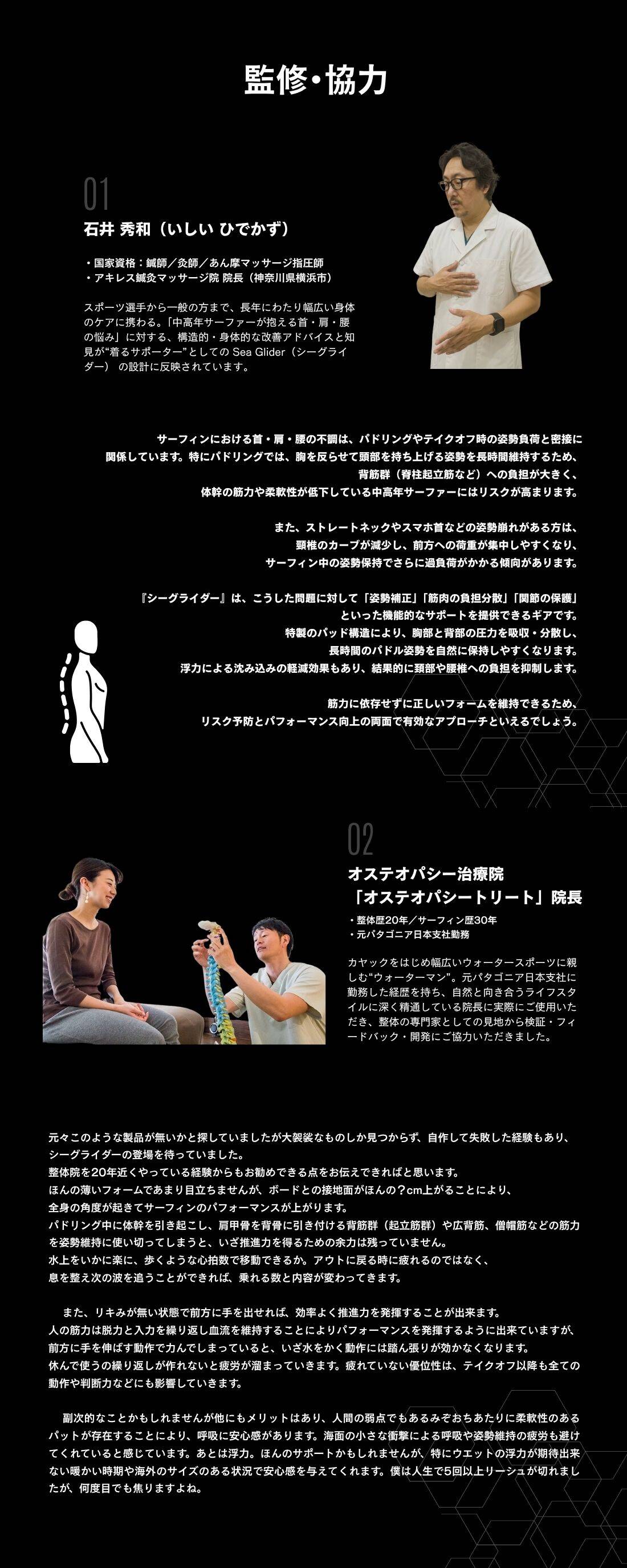 JAZZBACK｜首・肩・腰痛を予防するサーフィン用インナースーツ